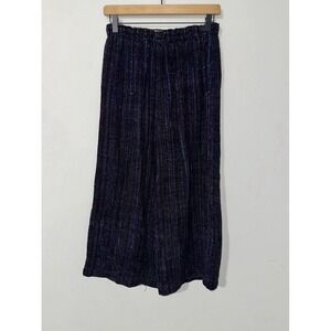 Vintage Lynn‎ Yarrington Handwoven Wide Leg Cropped Trousers Artisan Chenille Sm